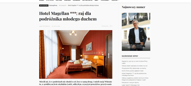 Life In Łódzkie odkrywa Hotel Magellan w Bronisławowie