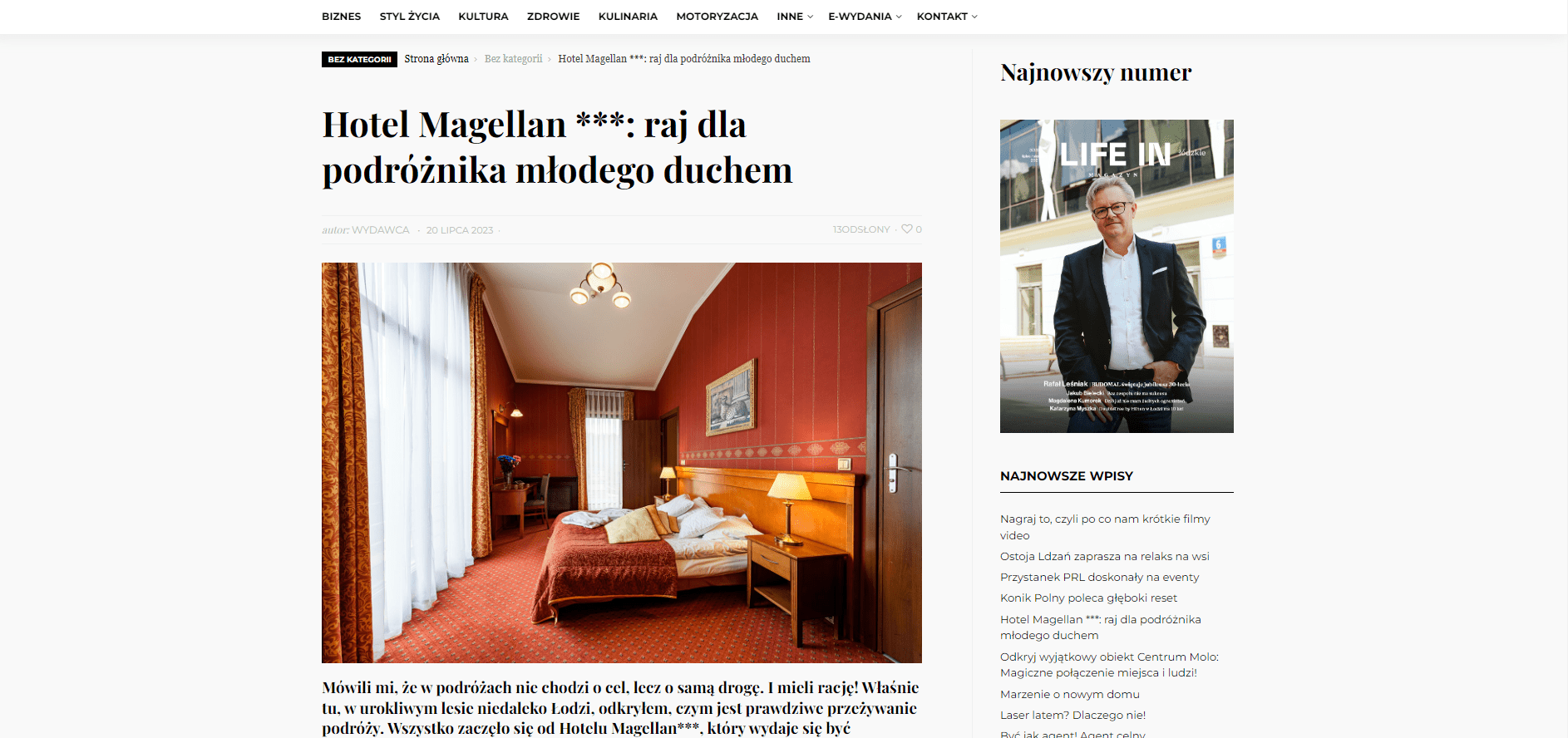 Life In Łódzkie odkrywa Hotel Magellan w Bronisławowie